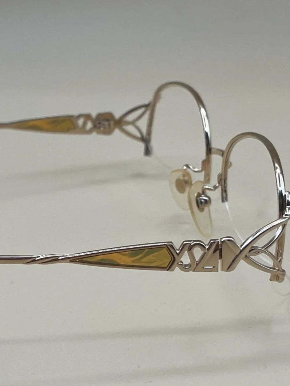 YVES SAINT LAURENT Vintage Titanium Eyeglass Frames 30-6653 53-16-130 Japan
